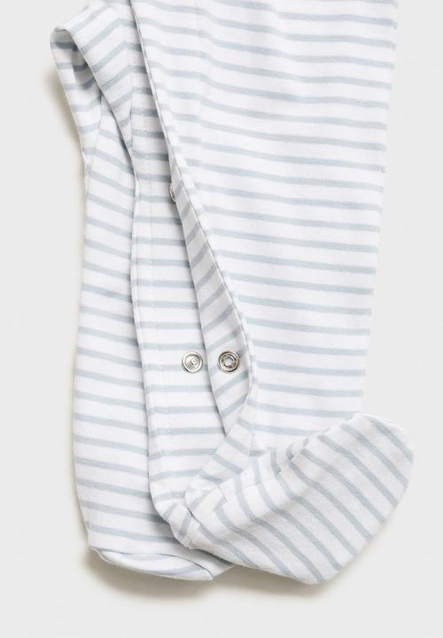 MANGO - Stripe Bodysuit  - Medium Blue