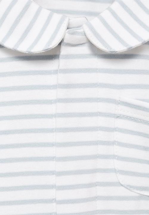 MANGO - Stripe Bodysuit  - Medium Blue