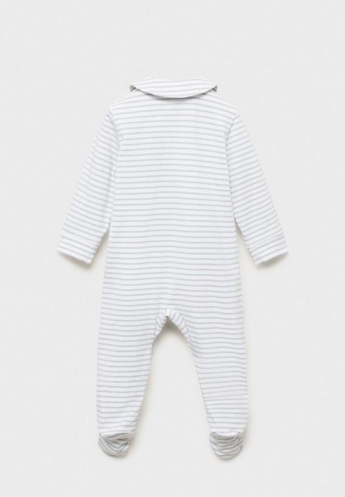 MANGO - Stripe Bodysuit  - Medium Blue