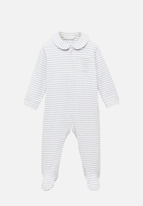MANGO - Stripe Bodysuit  - Medium Blue