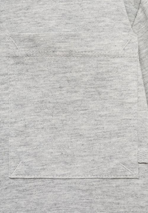 MANGO - Long-sleeved t-shirt with pocket - grey