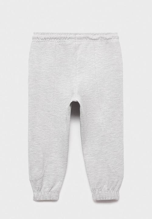 MANGO - Joggers with elastic waist - grey