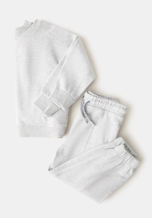 MANGO - Joggers with elastic waist - grey