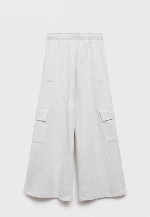 MANGO - Cargo pants - light grey denim