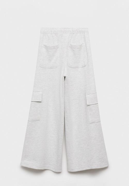 MANGO - Cargo pants - light grey denim