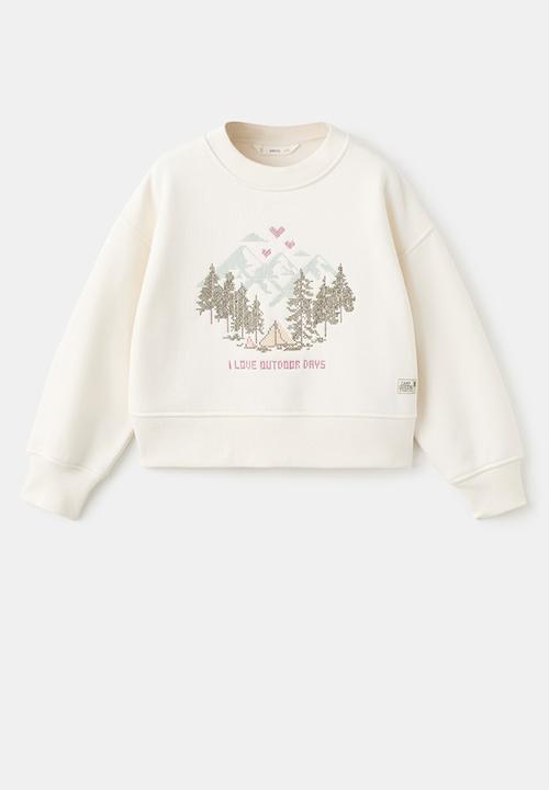MANGO - Sweatshirt night - white