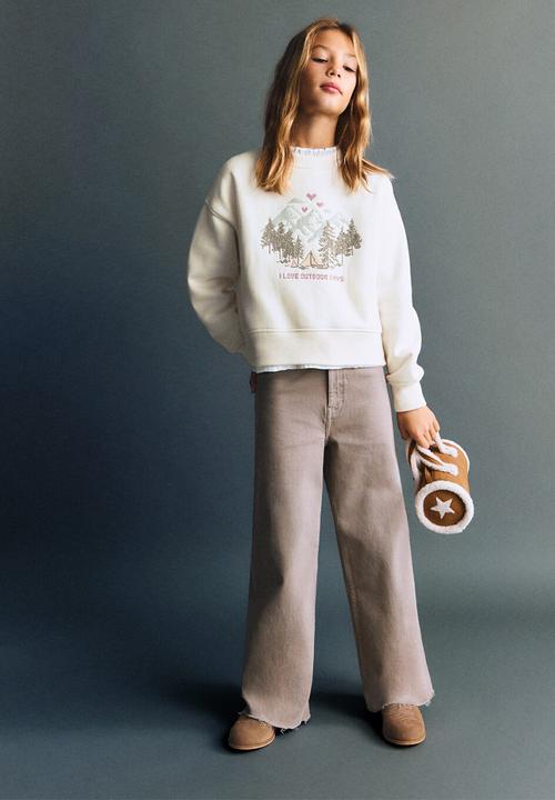 MANGO - Sweatshirt night - white