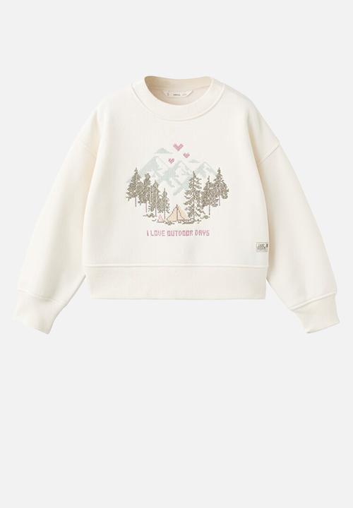 MANGO - Sweatshirt night - white