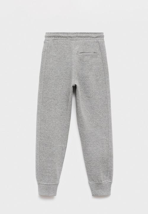 MANGO - Pique jogger trousers - grey