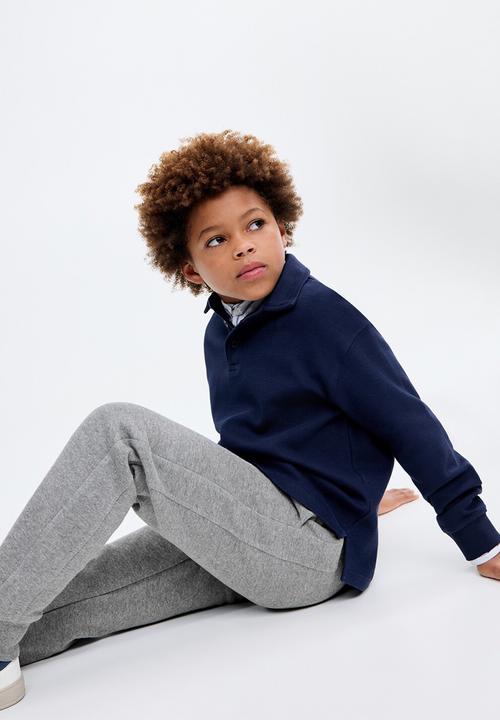 MANGO - Pique jogger trousers - grey