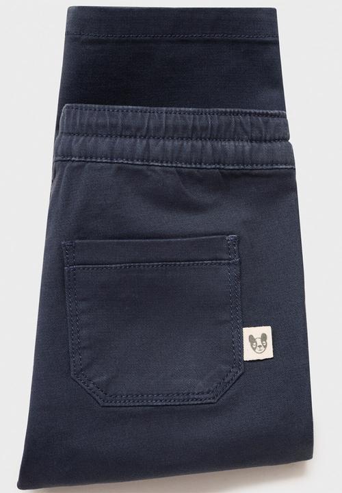 MANGO - Trousers cord - navy