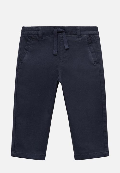 MANGO - Trousers cord - navy