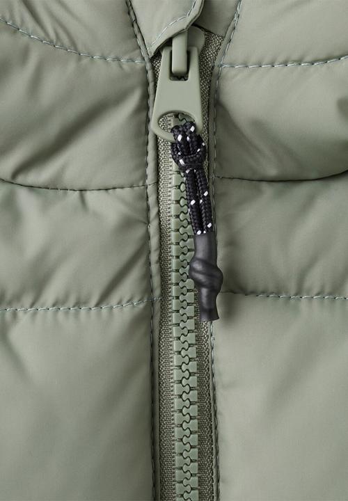 MANGO - Hooded liner quilted  puffer - Light/Pastel Green