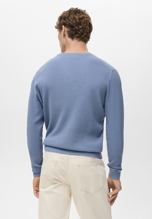 MANGO - Jersey Antigua - Whitish-Blue