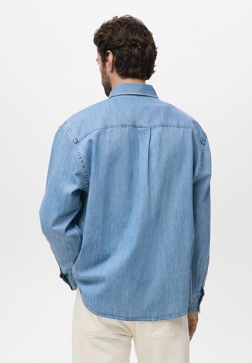 MANGO - Camisa Marzio - Light Denim Blue