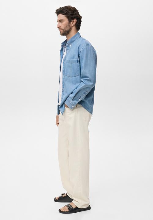 MANGO - Camisa Marzio - Light Denim Blue