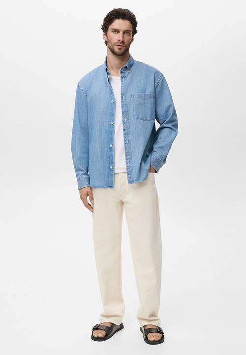 MANGO - Camisa Marzio - Light Denim Blue