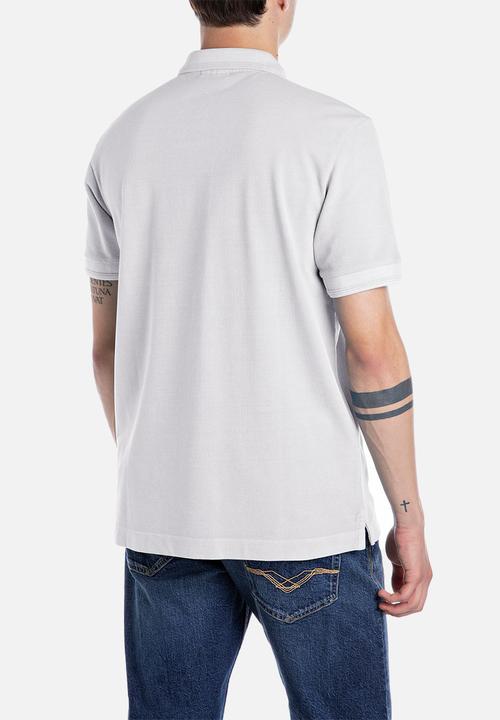 Replay - Garment Dyed Cotton Piquet - Off White