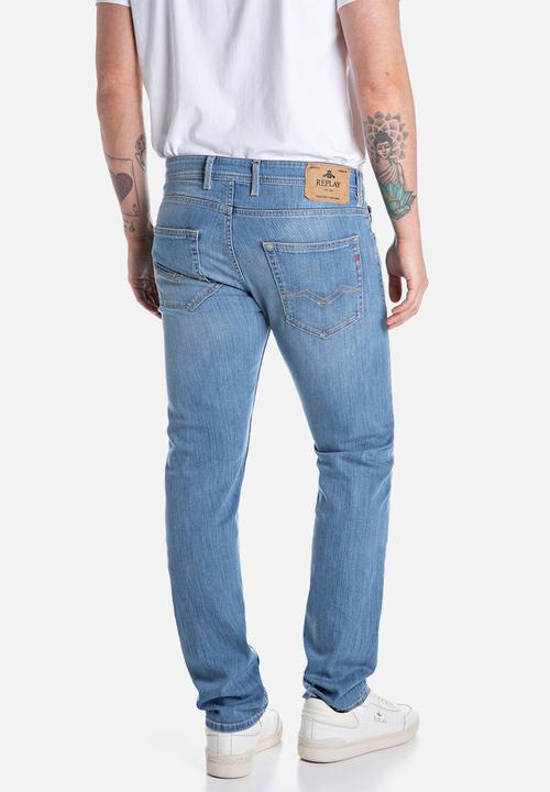Replay - 11 Oz Indigo Stretch Denim - Medium Blue