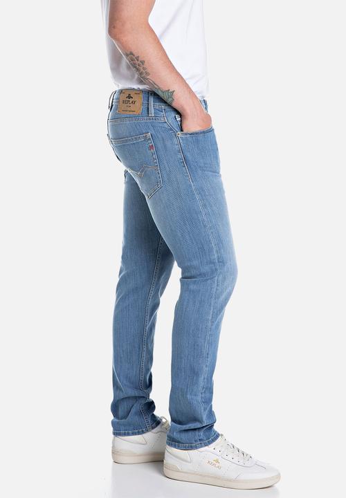 Replay - 11 Oz Indigo Stretch Denim - Medium Blue