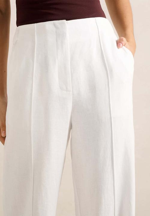 Forever New - Posey Linen Wide Leg Pants - white