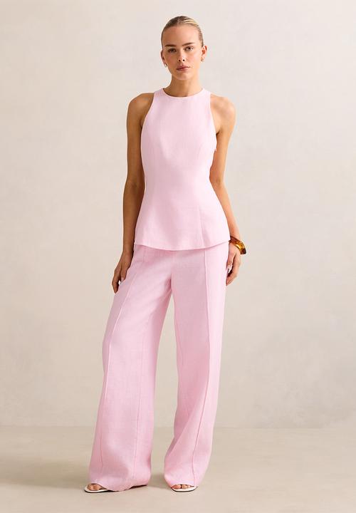 Forever New - Posey linen wide leg pant - candy hearts set