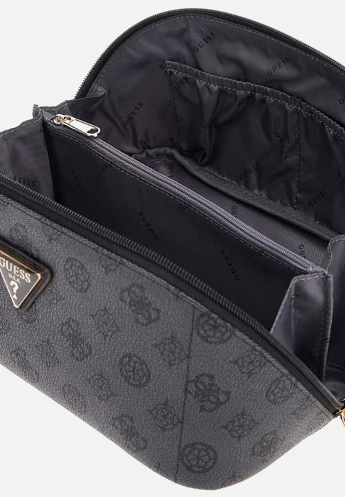 GUESS - Wilder lrg cosmetic travel bag - charcoal