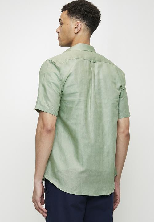 Ben Sherman - Cotton Linen Shirt S/S - Rich Fern