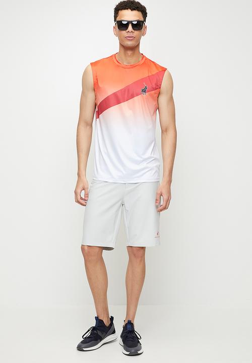 POLO - ASSANTE  Sport Sleeveless Abstract print Tee - Orange