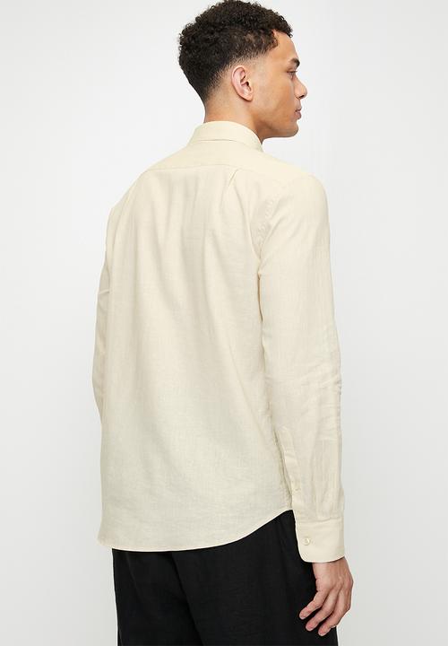 POLO - LEX Ss Plain Linen Shirt - Birch