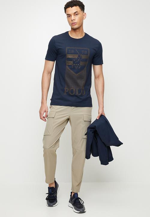 POLO - WYATT Logo Embroidered Ss T-Shirt - Navy