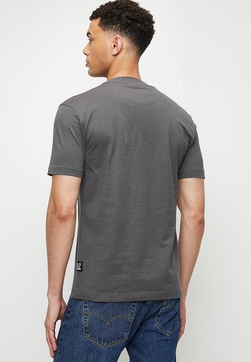 POLO - MTHO  PJC Ss Puff Logo Tee - Charcoal