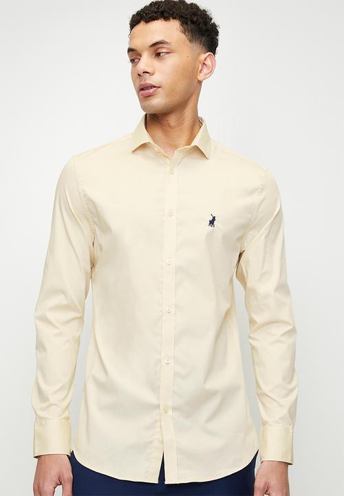 POLO - CHRISTIAN Essential Slim Fit Ls Shirt - Birch