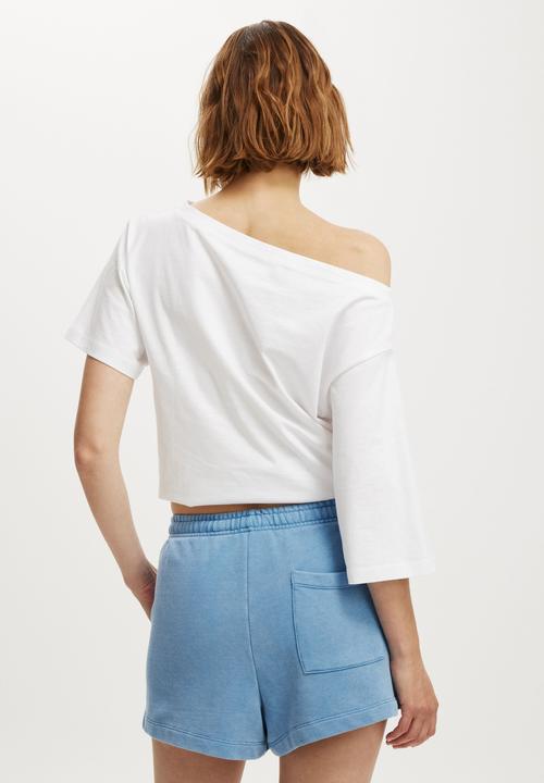 Cotton On - Fleece sweatshort - washed cosmic star