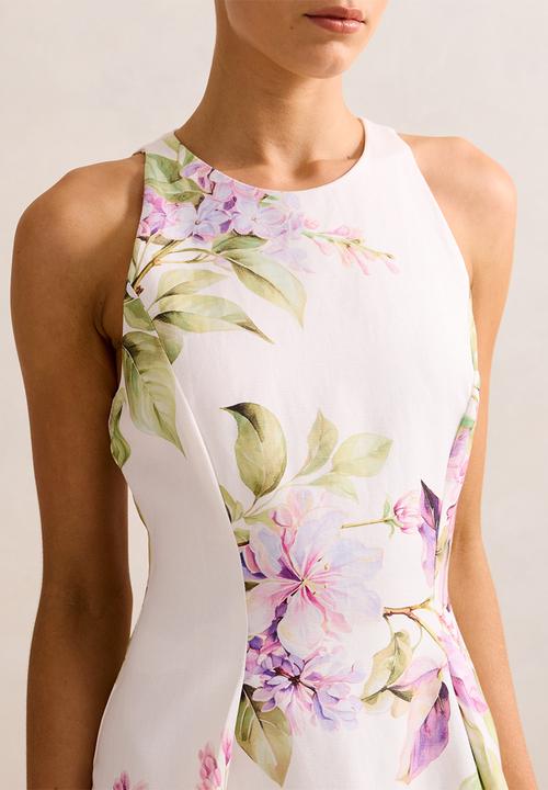 Forever New - Sophia High Neck Printed Midi Dress
