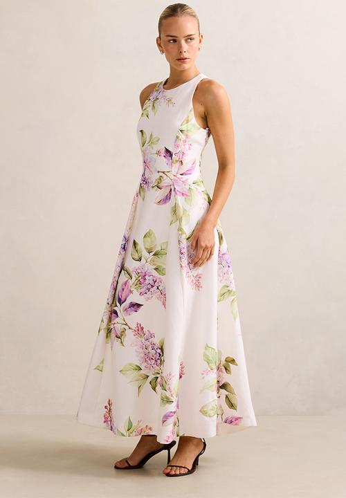 Forever New - Sophia High Neck Printed Midi Dress