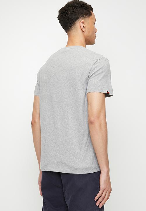 Superdry. - Essential logo emb tee - grey 