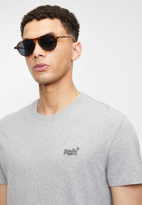 Superdry. - Essential logo emb tee - grey 
