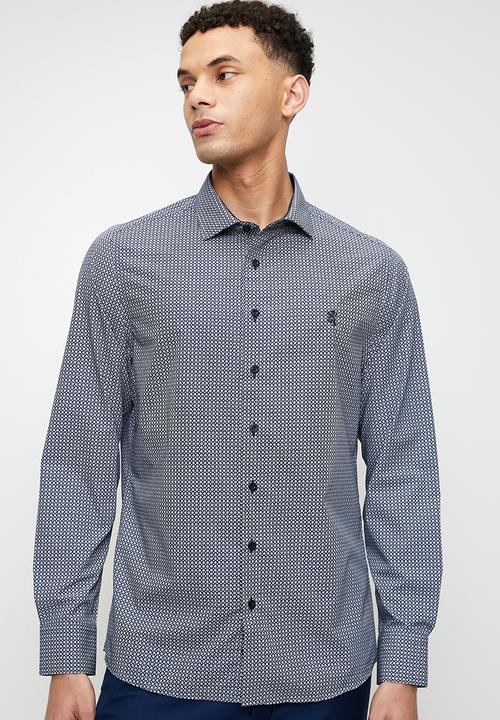 Pringle of Scotland - Damon  ls tailored shirt - navy