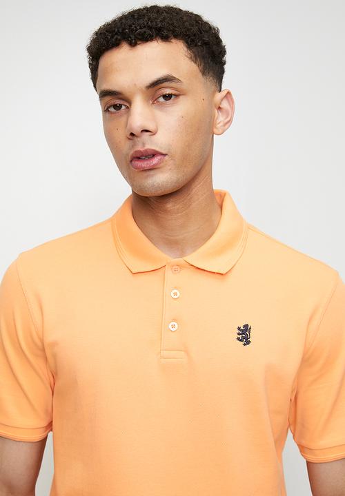 Pringle of Scotland - Austyn pique golfer - peach