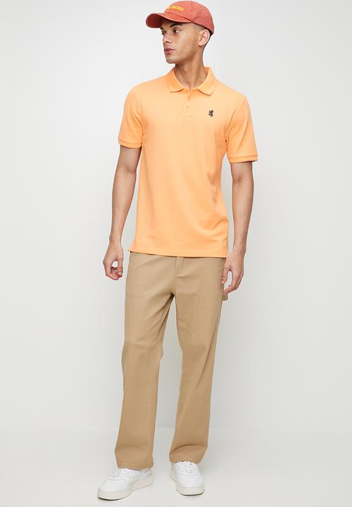 Pringle of Scotland - Austyn pique golfer - peach