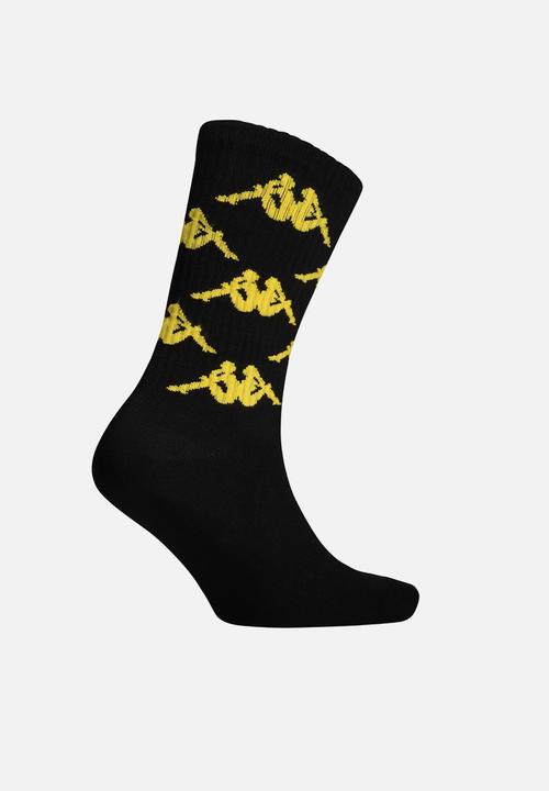 KAPPA - Kaizer Chiefs Aop High Ankle Socks - Black