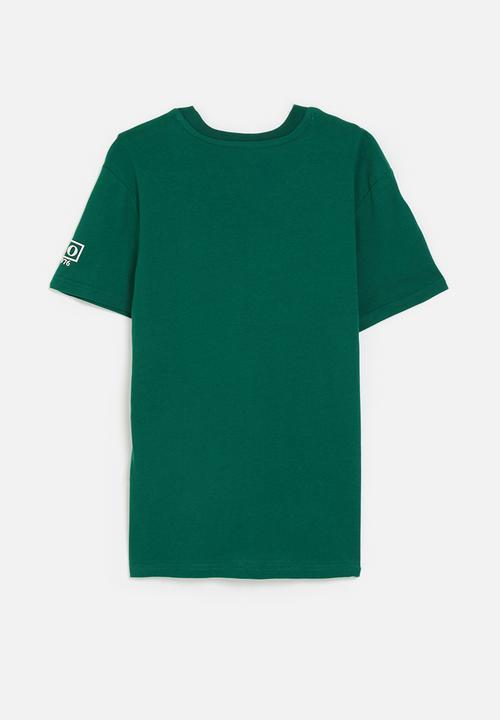 POLO - Boys gary printed ss tee - forest green