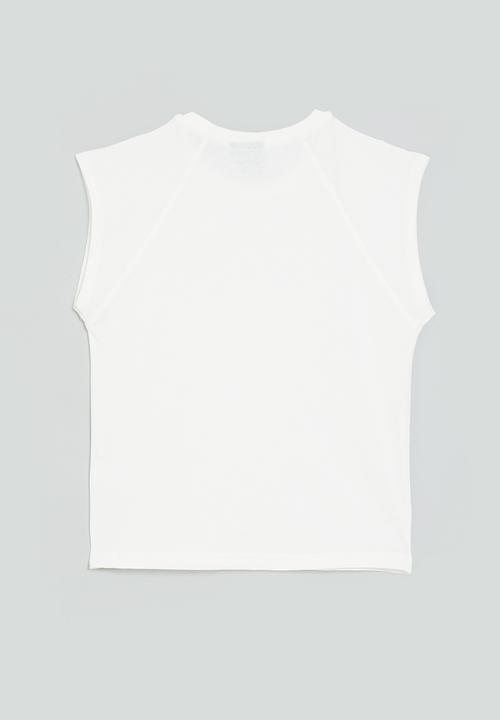 POLO - Girls candice short sleeve raglan tee - off white