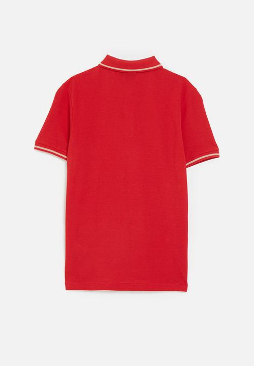 POLO - Boys rory embroidered ss golfer - samba red