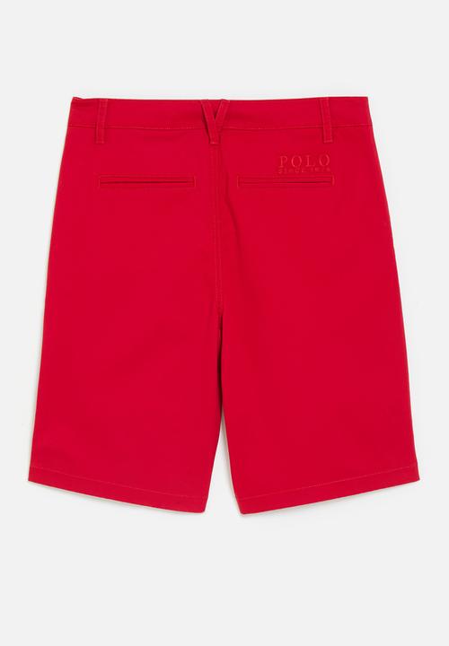 POLO - Boys andrew chino short - samba red
