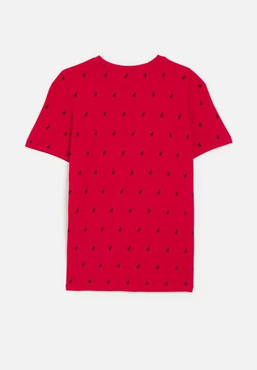 POLO - Boys sebastian monogram short sleeve tee - samba red