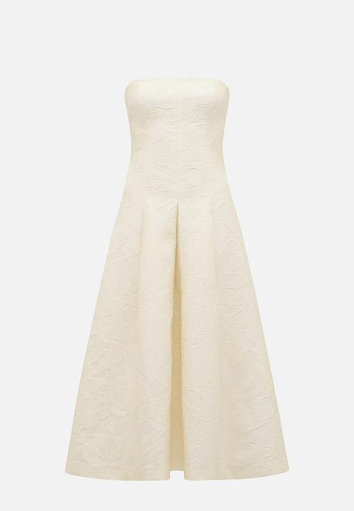 Forever New - Lottie Strapless Jacquard Midi Dress