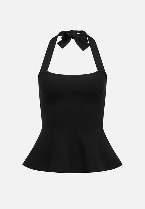Forever New - Delilah Halter Neck Peplum Top