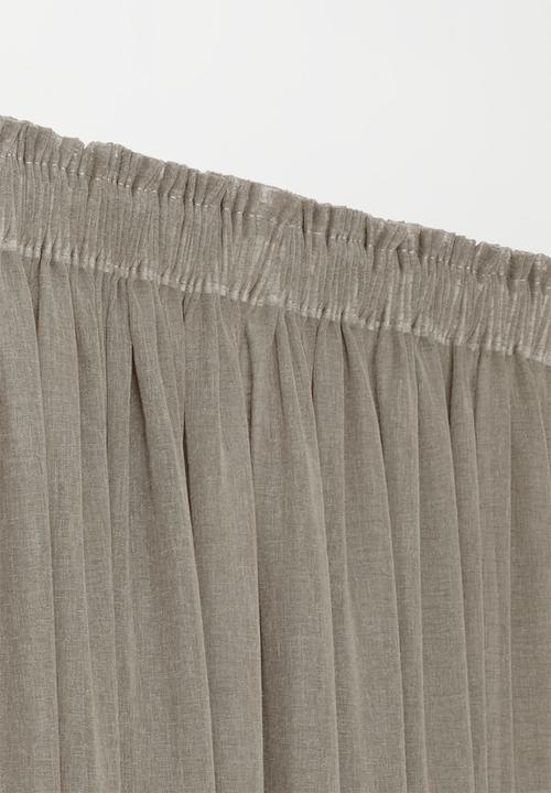 Sixth Floor - Serene sheer Taped Curtain - Taupe